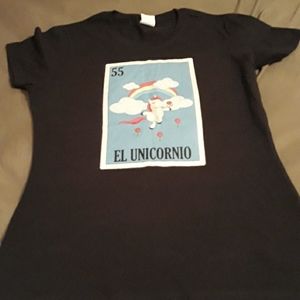 El Unicornio Ladies Small Loteria Shirt